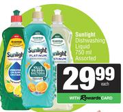 Sunlight Dishwashing Liquid Assorted-750ml