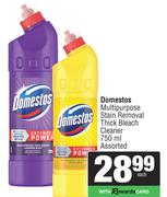 Domestos Multipurpose Stain Removal Thick Bleach Cleaner Assorted-750ml Each