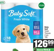 Baby Soft Toilet Tissues 2 Ply-18s Per Pack