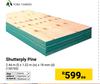 York Timbers Shutterply Pine 2.44m(l) X 1.22m(w) X 18mm(d) 1540745-Each