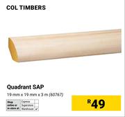 COL Timber Quadrant SAP 19mm X 19mm X 3m 60767