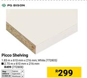 PG Bison Picco Shelving (White) 1.83m X 610mm X 216mm 772803
