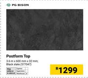 PG Bison Postform Top (Black Slate) 3.6m X 600mm X 32mm 577047