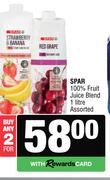 Spar 100% Fruit Juice Blend-For Any 2 x 1L