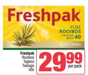Freshpak Rooibos Tagless Teabags-40s Per Pack