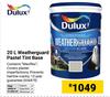 Dulux 20Ltr Weatherguard Pastel Tint Base 656879