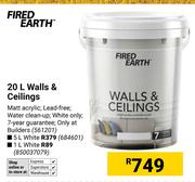 Fired Earth 20Ltr Walls & Ceilings 561201