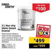 Fired Earth 5L Non Drip Water Based Enamel 539324