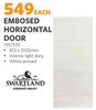 Swartland Embosed Horizontal Door (White Primed) 813 x 2032mm