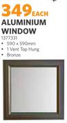 Aluminium Window (Bronze) 590 x 590mm