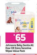 Johnson's Baby Gentle All Over Or Extra Sensitive Wipes Value Pack-Each