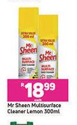 Mr Sheen Multisurface Cleaner Lemon-300ml Each