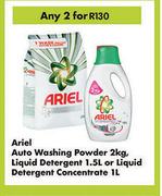 Ariel Auto Washing Powder 2Kg,Liquid Detergent 1.5L Or Liquid Detergent Concentrate 1L-For Any 2