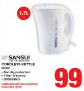 Sansui 1.7Ltr Cordless Kettle SSK02