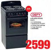 Defy 57Ltr 4 Plate Stove DSS514