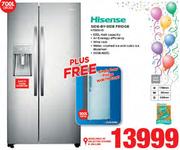 Hisense 700Ltr Side-By-Side Fridge H700SI-ID+ Free Single Door Fridge