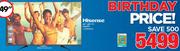 Hisense 49" FHD LED TV N49M35P