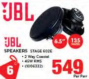 JBL 6.5" Speakers STAGE602E-Per Pair