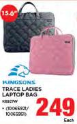 Kingsons 15.6" Trace Ladies Laptop Bag-Each