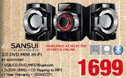 Sansui 2.0 DVD Mini Hi-Fi BT SDH-100BT