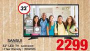 Sansui 32" HD Ready LED TV SLED32HDR
