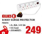 Ellies 8 Way Surge Protector FBWP3