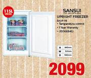 Sansui 115Ltr Upright Freezer SAUF-115