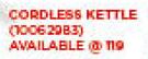 Sansui 1.7Ltr Cordless Kettle