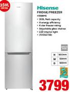 Hisense 359Ltr Fridge/Freezer H359BME