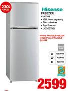 Hisense 220Ltr White Fridge/Freezer