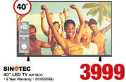 Sinotec 40" FHD LED TV 40F360D