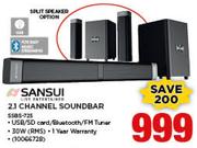 sansui 2.1 channel bluetooth soundbar