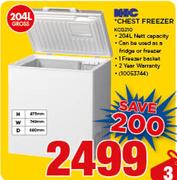 KIC 204Ltr Chest Freezer KCG210