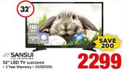Sansui 32" LED TV SLED32HDR