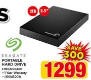 Seagate 2.5" 2TB Portable Hard Drive STBX20004011