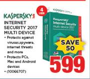 Kaspersky Internet Security 2017 Multidevice (4 Users)