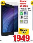 Xiaomi Redmi 4A32GB In Gold/Grey-Each