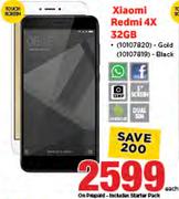 Xiaomi Redmi 4X 32GB In Gold/Black-Each