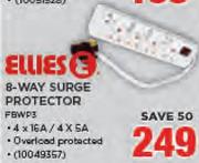Ellies 8-Way Surge Protector 