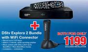 DStv Explora 2 Bundle With Wi-Fi Connector-For Both