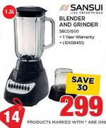 Sansui 1.5Ltr Blender And Grinder SBCG1500