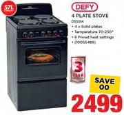 Defy 4 Plate 57Ltr Stove DSS514