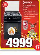 Defy 81Ltr Gas-Electric Stove DGS179