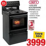 Defy 4 Plate 81Ltr Kitchenaire Stove DSS494