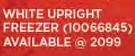 Sansui White Upright Freezer