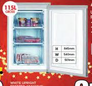 Sansui White Upright Freezer