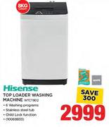 Hisense 8Kg Top Loader Washing Machine WTCT802