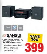 Sansui CD/Radio Micro System MHF-501B