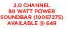 Sinotec 2.0 Channel 80 Watt Power Soundbar