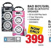 Bad Boy/Girl Kube Bluetooth Speaker-Each